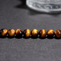 Natural Yellow Tiger's Eye Loose Beads Round Beads DIY Accessories Semi-finished Products