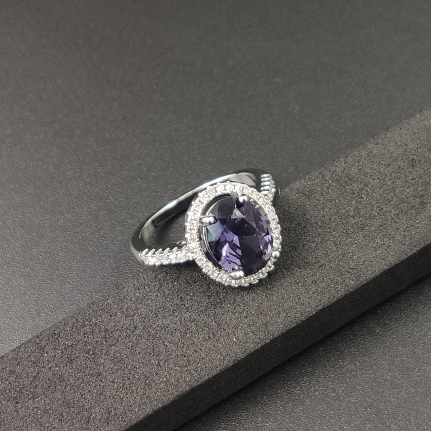Women Luxury Zircon Diamond Ring Engagement Wedding Fashion Jewelry