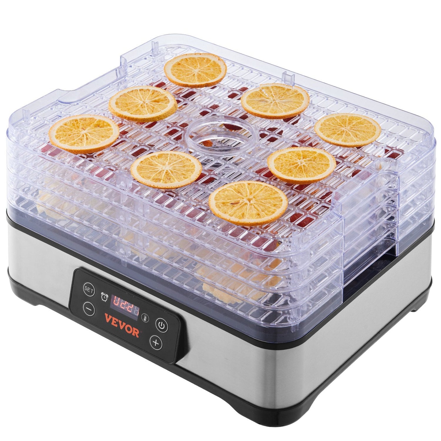 5 Tray Food Dehydrator 300W Electric Dryer Digital Timer Fruit Meat Jerky