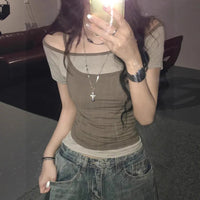 Stylish And Minimalist Womens Short Sleeve Top