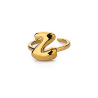 Cute Bubble Letters Ring Gold 18K Gold Plated Ring