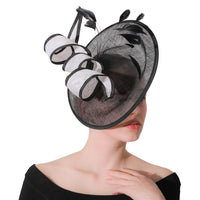 Mesh Bridal Hair Accessories Banquet Party Performance Black And White Top Hat