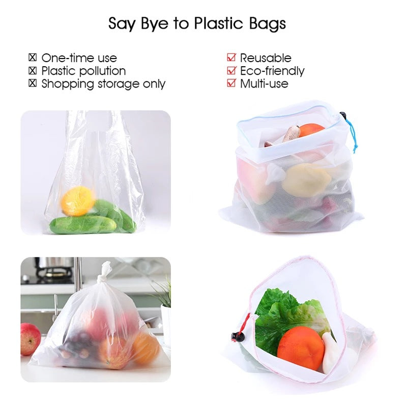 Agricultural Product Washable Mesh Kitchen Storage Bag