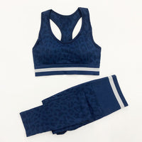 Yoga Clothes High Waist Seamless Trousers Tight Sports Bra Set Women