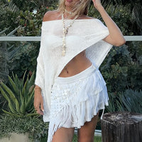 Versatile Semi-sheer Shawl Top