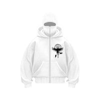 Gothic Zippered Hooded Sweatshirt For Men