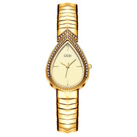 Exquisite Diamond Encrusted Snake Head Water Drop Design Womens Quartz Watch