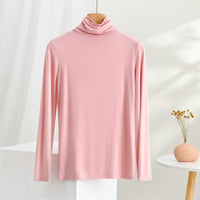 Womens SpringSummer Spliced Relaxed-Neck Base Layer Top