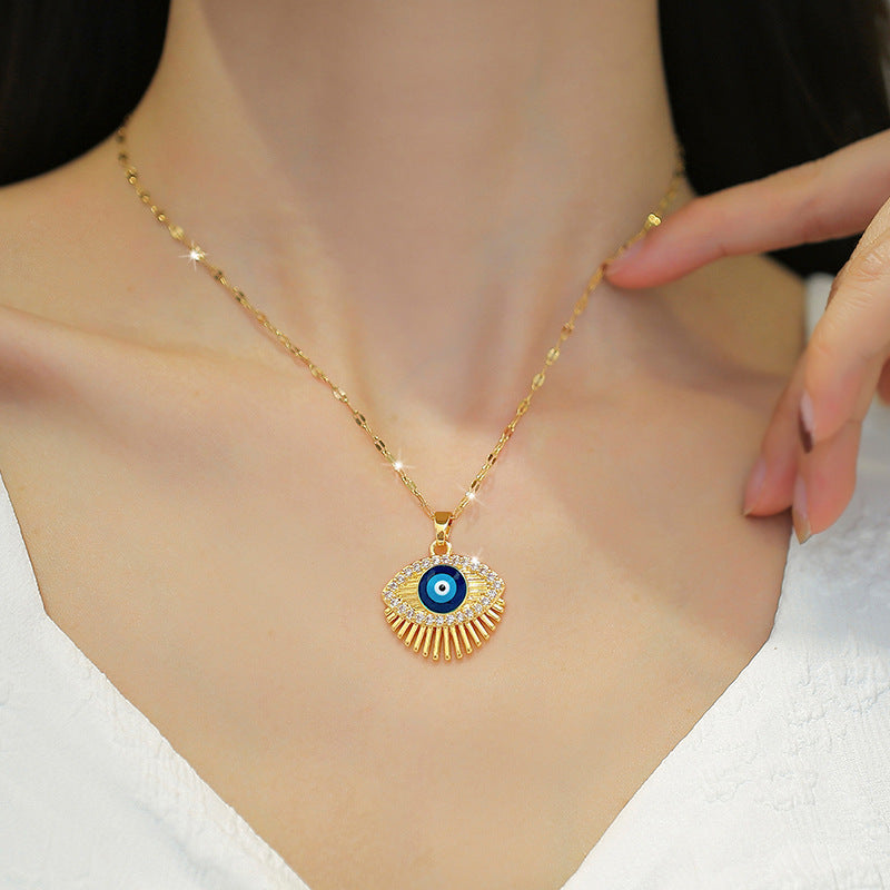 Eyelash Eye Light Luxury Wedding Necklace