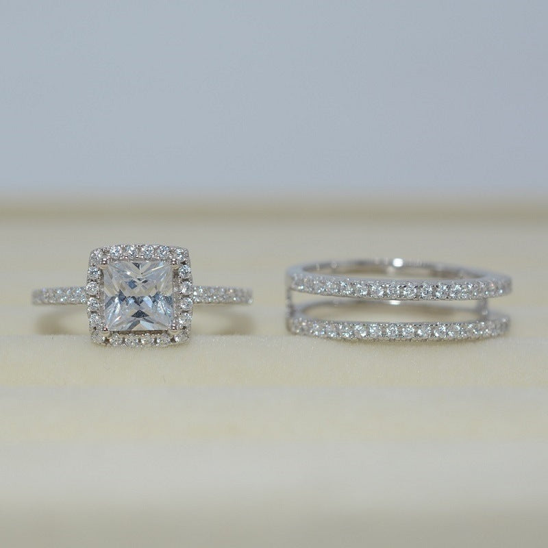 Women's Fashion Versatile Simple Zircon Ring