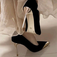 Summer New Socialite Style French Style Metal Pointed Stiletto Heel High Heels For Women
