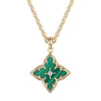 14k Gold-plated Zircon Pendant Necklace With A Clavicle Chain