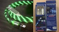 Mobile Phone Three-in-one Light-emitting Charging Streamer Magnetic Data Cable