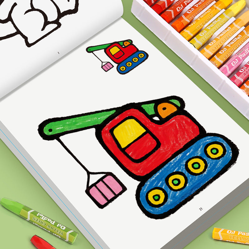 Cartoon Traffic Kids Doodle Coloring Book