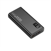 30000mAh 66W Portable Power Bank - Fast Charging USB LCD External Battery Charger For Smartphones, High Capacity Compatible