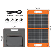 60W 18V Portable Solar Panel;  Flashfish Foldable Solar Charger With 5V USB 18V DC Output Compatible With Portable Generator;  Smartphones;  Tablets And More