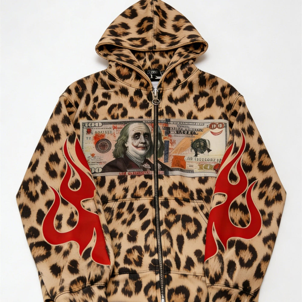 Fashion Casual Printed Polyester Sweater