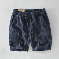 Mens Casual Linen Shorts With Pocket Drawstring