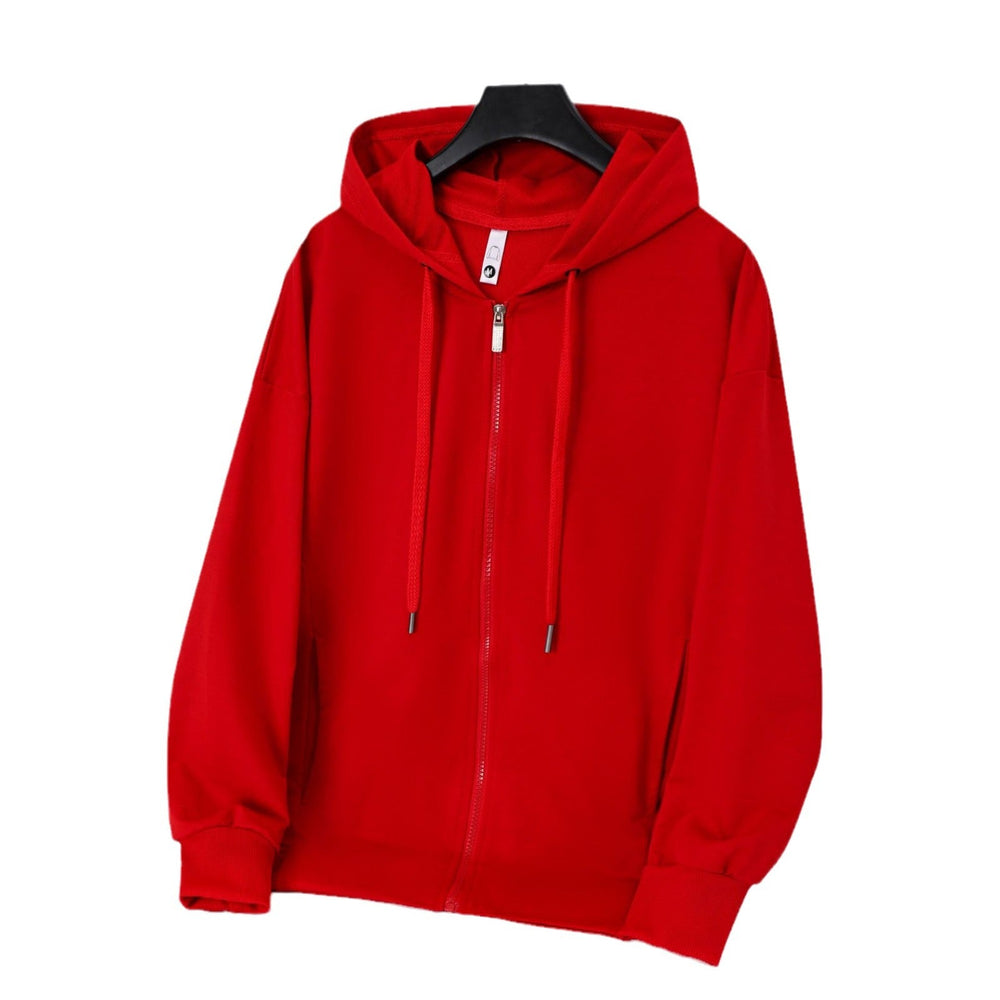 Fleece-lined Zip-up Hoodie With A Hood