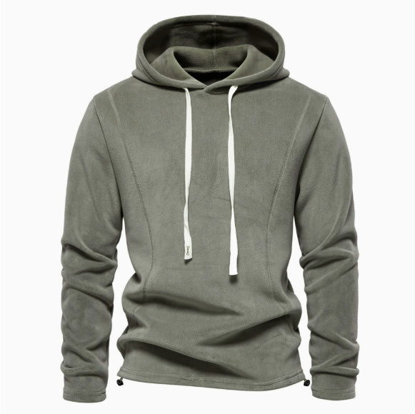 New Mens Long-sleeve Hoodie With A Stand-up Collar And A Half-zip