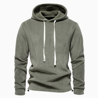New Mens Long-sleeve Hoodie With A Stand-up Collar And A Half-zip