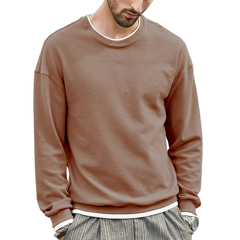 Solid Color European And American Men's Loose T-shirt
