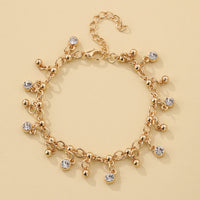 Minimalist Diamond Studded Tassel Bracelet
