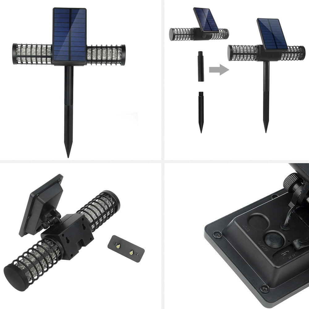 Solar Mosquito Killer Lamp Outdoor Ground Plug Mosquito Trap Lawn Lamp