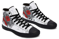 Men's And Women's Fashion Color Printing High-top Canvas Shoes