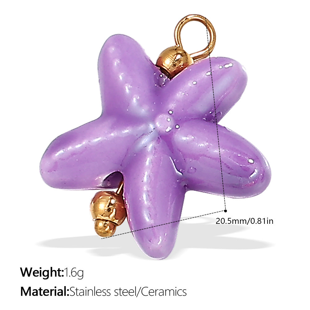 Fresh-style From The Ocean Collection Stainless Steel Pendant Necklace With 18K Gold Plating