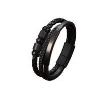 Handmade Three-layer Braided Leather Bracelet