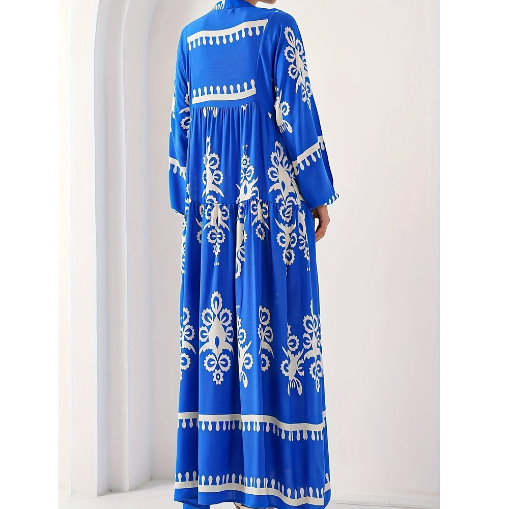 Womens Casual Long Sleeves Minimalist Dress