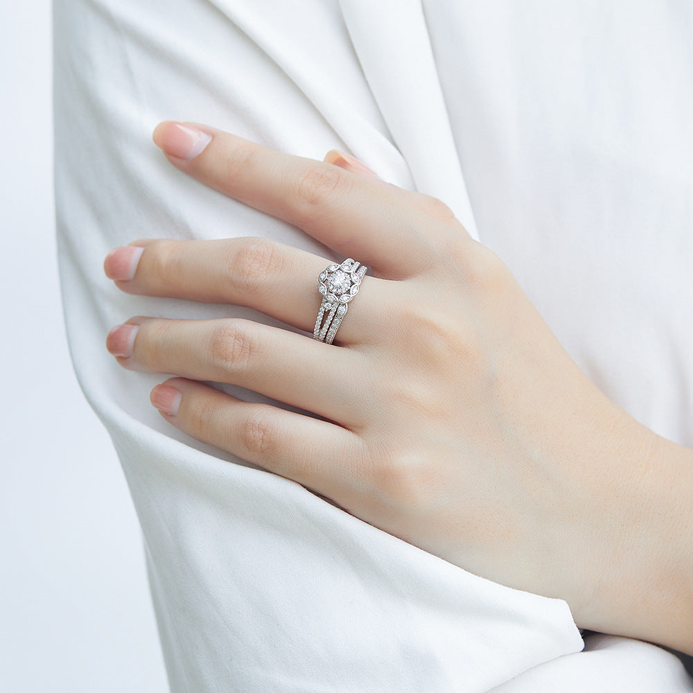 S925 Silver  Ring Adjustable Trendy Women Jewelry