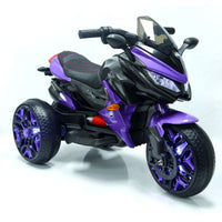 Kids Motorcycle Ride-On Motorcycle 3-Wheels Battery Powered Motorbike Rechargeable 12 V Kids Ride On Toy With PU Seat Training Wheels Manual Throttle Drive By Hand Lighting Wheels