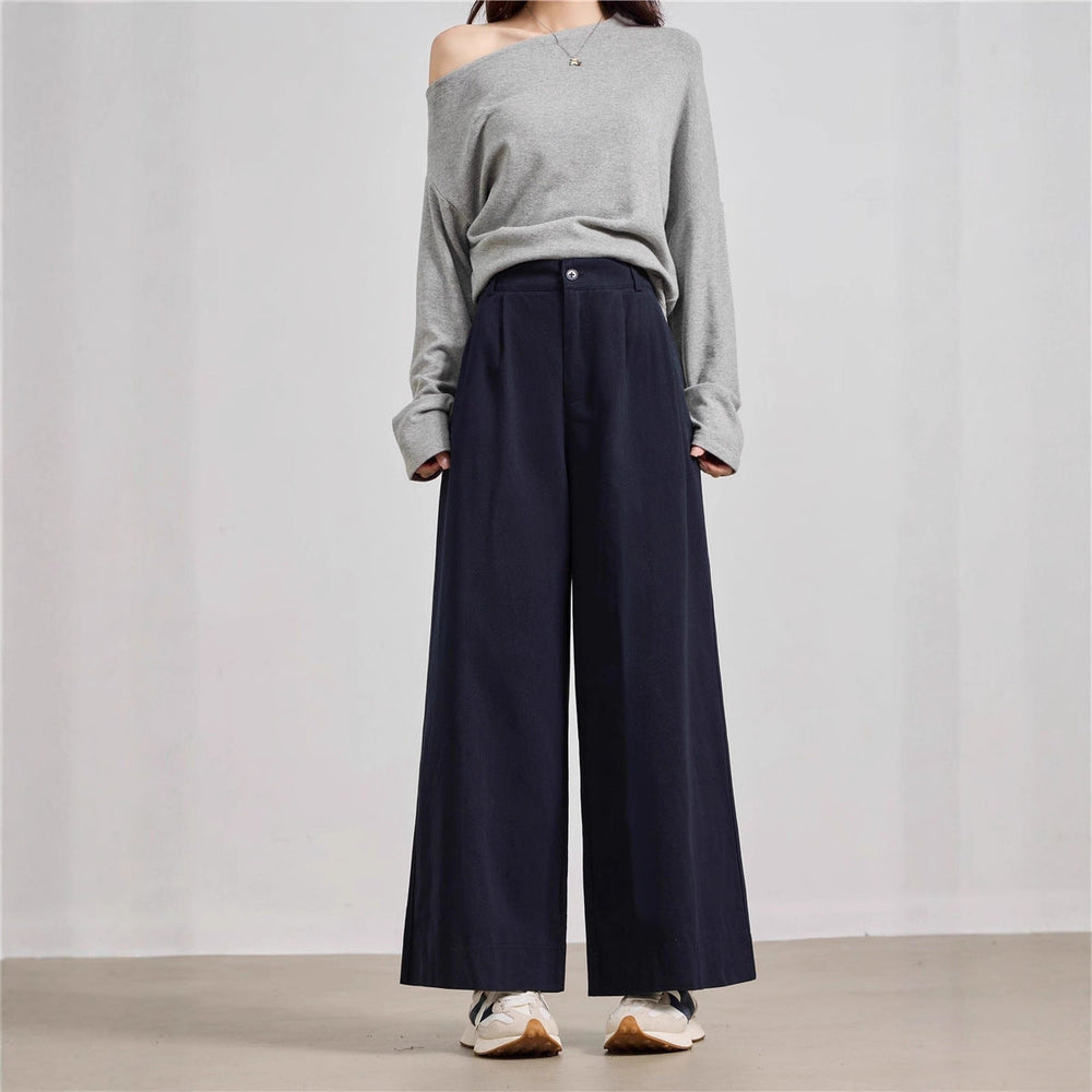 Korean-style Relaxed Simple Figure-flattering Casual Pants