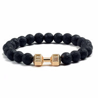 Black Lava Volcanic Stone Beads Bracelet – Men & Women