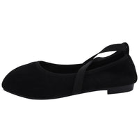 Womens Solid Color Versatile Low-cut Flat Shoes