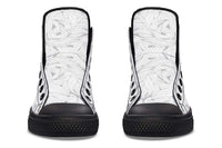 Men's And Women's Fashion Color Printing High-top Canvas Shoes