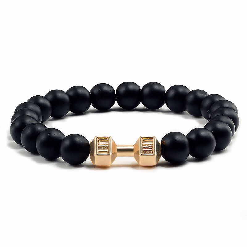 Black Lava Volcanic Stone Beads Bracelet – Men & Women