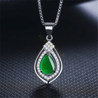 Waterdrop Blossom Carnelian Pendant With Green Chalcedony