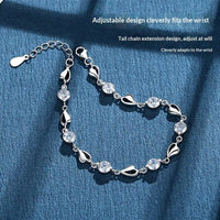 925 Sterling Silver Heart Of The Ocean Bracelet