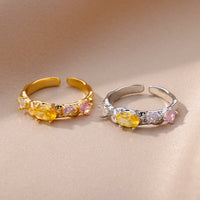 Zircon Niche Fashion, Heart-shaped Ring, Light Luxury Jewelry