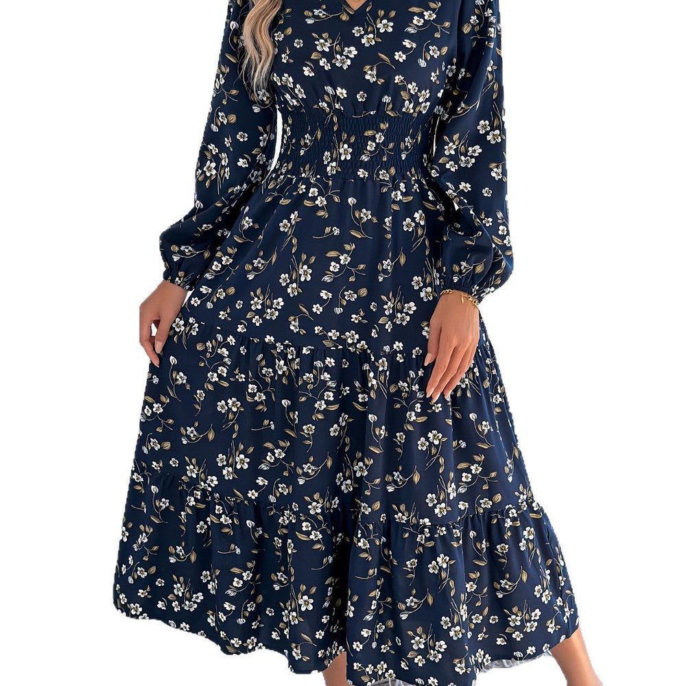 Womens SummerAutumn Slimming Youth-Enhancing Sweet Dress