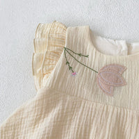 Kids Summer Clothing Triangle Princess Dress Women's Overall Embroidered Korean Princess Dress Romper