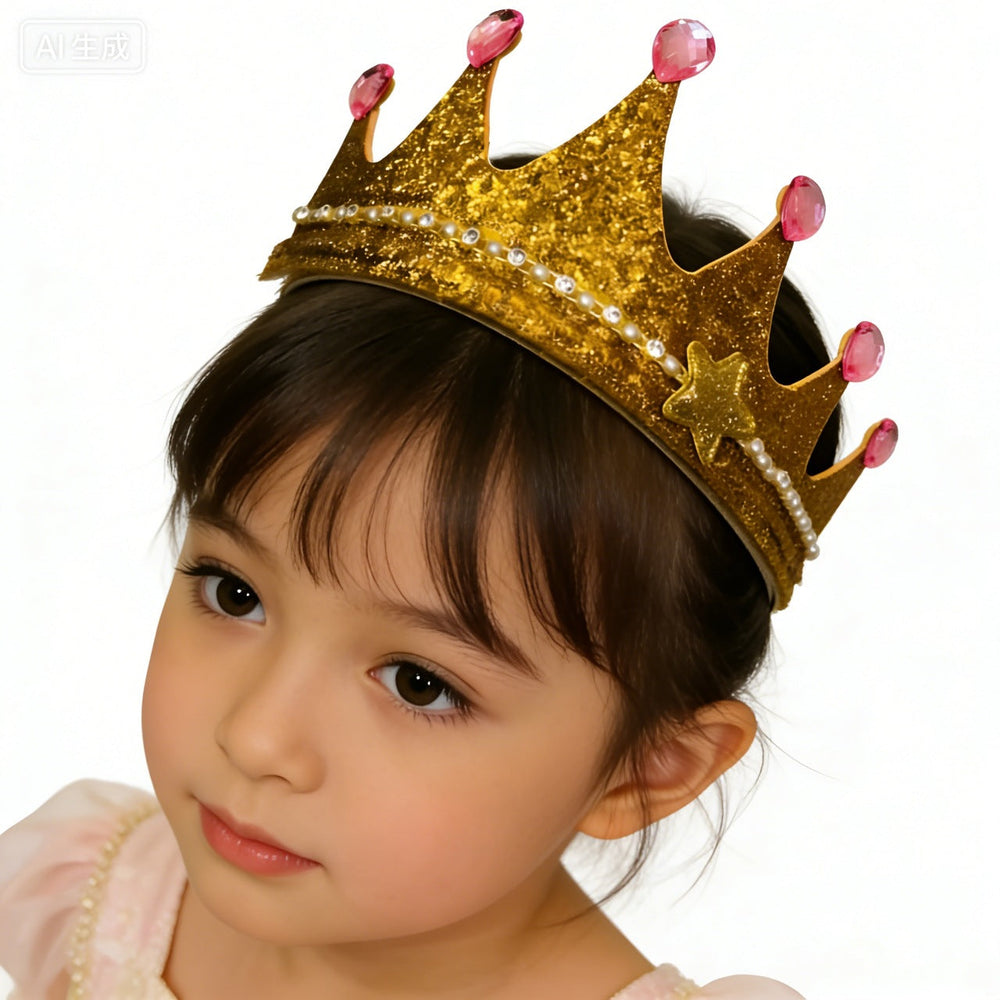 Cute Princess Crown Headband For Kids