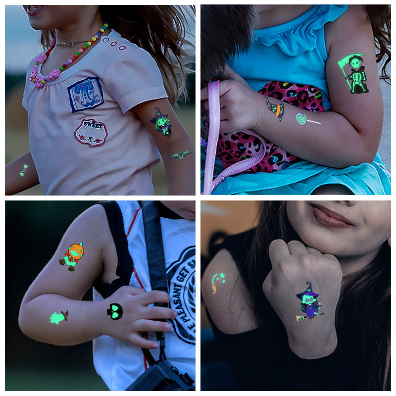 Cartoon Face Tattoo Sticker For Kids