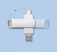Mobile USB Drive Wholesale Rotating Metal Computer Cellphone Dual-use Fast Transmission