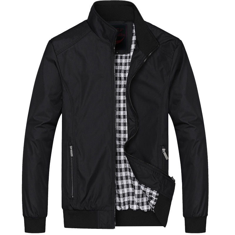 Men's New Jacket Slim Stand Collar Casual