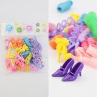 Doll Accessories Crystal Shoes Plastic High-heeled Toys