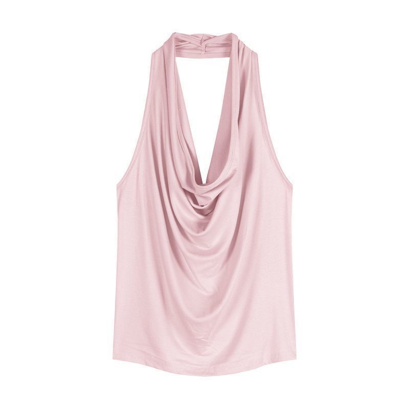 Spicy Girl-fit Sexy Boatneck Halterneck Sleeveless Top